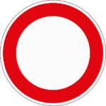 Zeichen 250: Verbot für alle Fahrzeuge