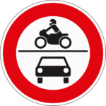 Zeichen 260: Verbot für Pkw und Krafträder