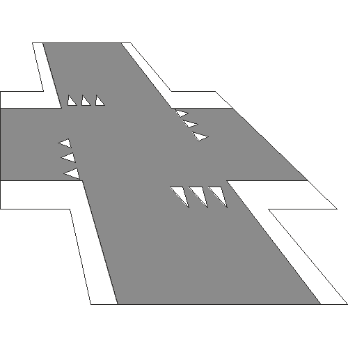 Zeichen 342: Haifischzähne