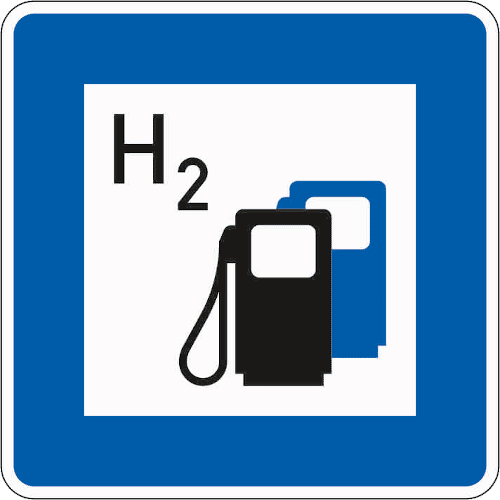 Zeichen 365-66: Wasserstofftankstelle