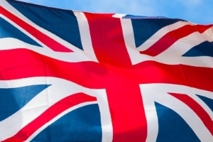 England: Die Flagge von UK