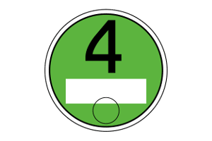 Bei der Abgasnorm Euro 5 kann die Plakette nur eine Farbe haben: grün.