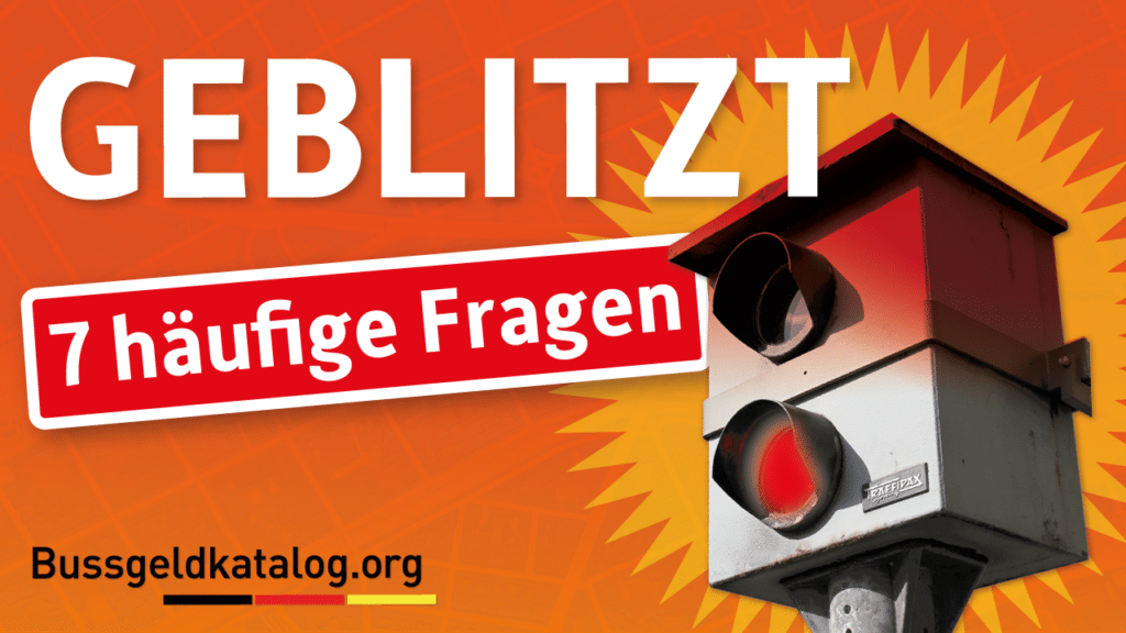 Mehr zu den 7 häufigsten Fragen wenn Sie geblitzt wurden, erfahren Sie in unserem Video.