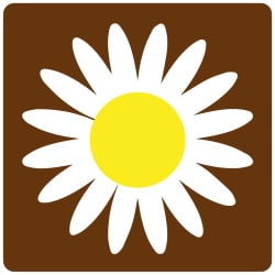 Mit dem Wohnmobil durch Dänemark: Eine besondere Route ist mit der Margerite gekennzeichnet.