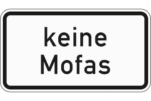 Zeichen 1012-33: Keine Mofas